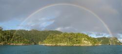Rainbow over Bay of Islands anchorage